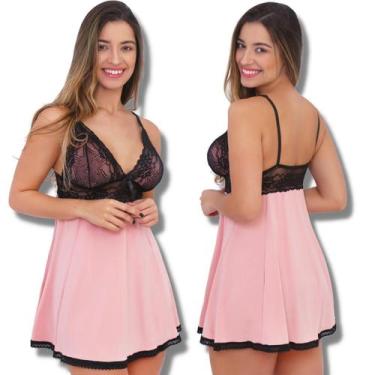 Imagem de Camisola Sensual Feminina Lingerie Renda Pijama Verão - Lmf Store