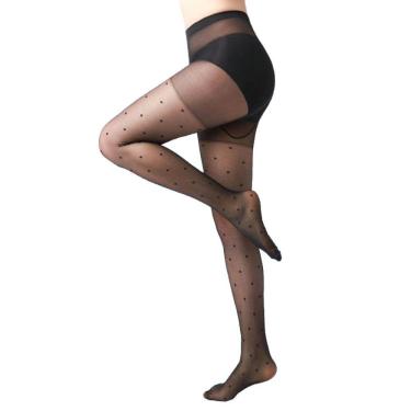 Imagem de Meia Calça Fina de Coração Fio 15 Adulto