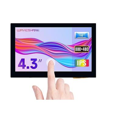 Imagem de Waveshare 4.3inch Capacitive Touch Display for Raspberry Pi 4B/3B+/3A+/3B/2B/B+/A+ CM3/3+ with IPS Wide Angle MIPI DSI Interface