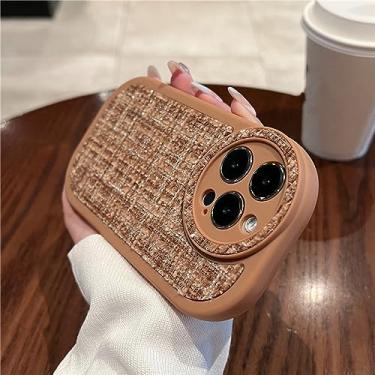 Imagem de Capa de telefone de tecido peludo de pelúcia para iPhone 14 11 12 13 Pro Max XR XS Max Plus Estética Lattice Soft Cover, T5, para iphone 13