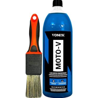 Imagem de Shampoo Desingraxante Moto-v 1,5L Vonixx + Pincel Retrátil Ajustável Externo Kers Limpeza detalhada em Geral…