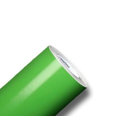 Imagem de Vinil Adesivo 1 metro x 50cm Verde Abacate A Prova D'água Para Envelopamento de Geladeira Móveis