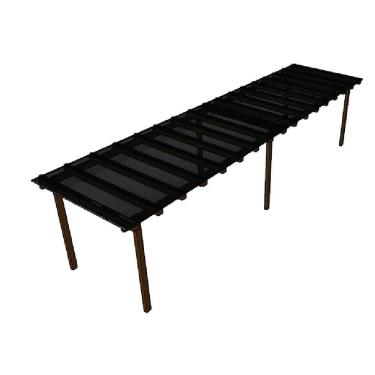 Imagem de Cobertura Policarbonato Alveolar fume 4mm - 8,00m X 3,00m - perfis naturais