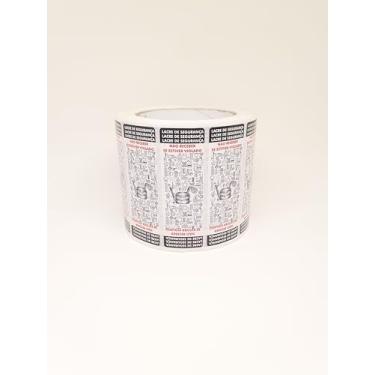 Imagem de 100 Lacre de Segurança Adesivo Delivery Ifood - Lacre Segurança Delivery Hamburgueria 9x3cm - 100 adesivos