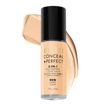Imagem de (Light) - Milani Conceal + Perfect 2-in-1 Foundation + Concealer - Light (30ml) Cruelty-Free Liquid Foundation - Cover Under-Eye Circles, Blemishes & Skin Discoloration for a Flawless Complexion