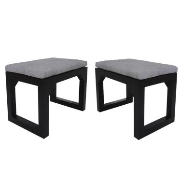 Imagem de 2 Bancos Berlim em Alumínio com Almofada Impermeável - Decoração, Conforto