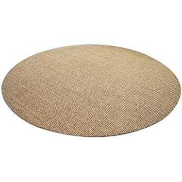 Imagem de Tapete Redondo De Sisal, Tapete Artesanal Sem Bordas, Tapete De Estudo Para Sala De Estar,120cm,Striking44