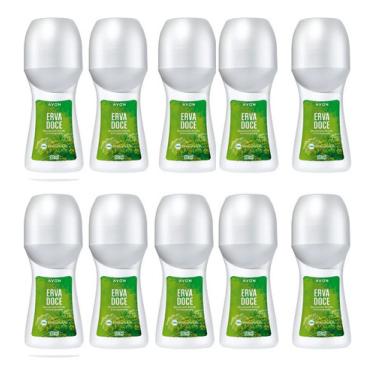 Imagem de Kit Desodorante Roll-on Erva Doce 50ml (10 Unidades) - Avon Desodorante Roll on Antistraspirante 48 h
