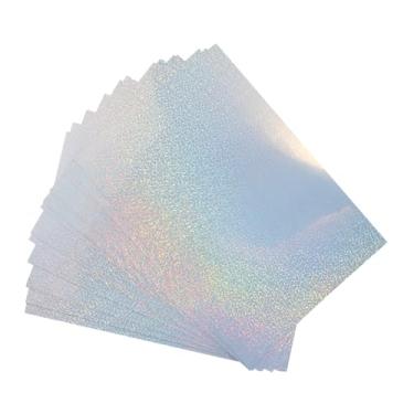 Imagem de NUOBESTY 20 Folhas Adesivos holográficos de vinil papel adesivo glitter para papel adesivo vinil impressora colorida adesivos imprimíveis vinil imprimível holográfico carro a4