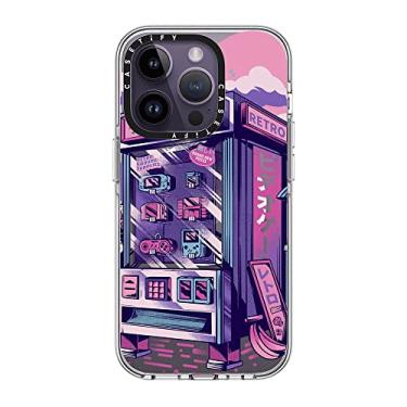 Imagem de CASETiFY Capa transparente para iPhone 14 Pro compatível com Magsafe – Máquina de venda automática retrô