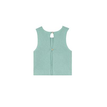 Imagem de Camiseta regata feminina de malha estampada para sair, plus size, sem mangas, linda camiseta de verão, blusa floral, colete formal, Verde, G