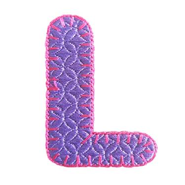 Imagem de 5 Pçs Patches de letras de chenille adesivos de ferro em remendos de letras universitárias com glitter bordado patch costurado em remendos para roupas chapéu camisa bolsa (Muticolor, G)
