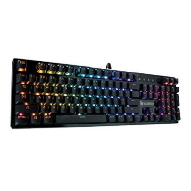Imagem de Teclado mecânico óptico para jogos BLOODY B820 com teclas LED RGB retroiluminadas individualmente com fio, padrão de 104 teclas, interruptor azul - equivalente a azul MX para PC e laptop Windows