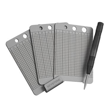 Imagem de KEYSTONE Crypto Seed Storage, Cryptosteel Capsule Metal Wallet, Cold Storage Backup, 24 palavras Bitcoin Key Frases Storage, Steel Plate, Compatível com Ledger, Trezor, KeepKey (Keystone Tablet Punch)