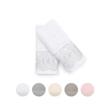 Imagem de Buettner, Kit 2 Toalhas de Lavabo Social Roma Egípcio Buettner 30x50cm Cor:Marfim 124