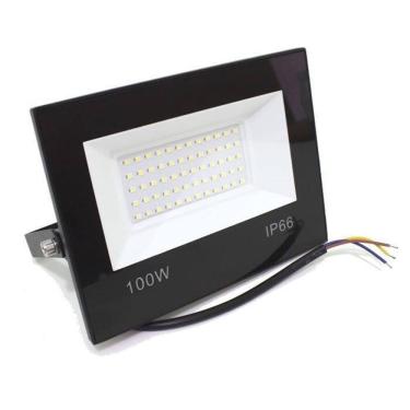 Imagem de Refletor led holofote 100w a prova d`água branco frio 6500k