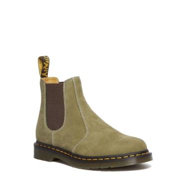 Imagem de Dr. Martens Bota Chelsea de couro nobuck unissex adulto 2976, Oliva, 9 Women/8 Men