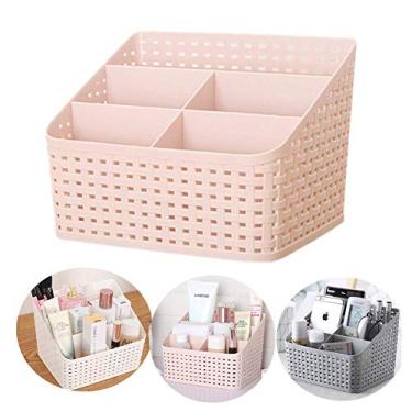 Imagem de Organizador de mesa de plástico, 5 compartimentos, organizador de armazenamento, suporte para bolsa, divisórias de contêiner de mesa para material de escritório, escola e casa /1941