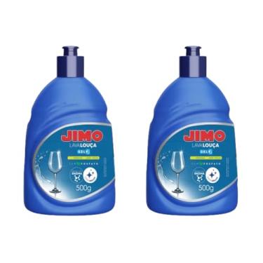 Imagem de Kit Com 2 Jimo Lava Louça Gel Detergente Superbrilho 500g Desengordurante Limpa Utensílio Desengordura