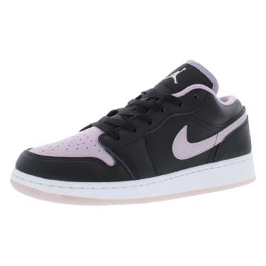 Imagem de Nike Air Jordan 1 Low Grade School, Preto/lilás gelado - branco, 6.5 Big Kid