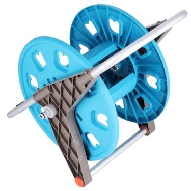 Imagem de Carrinho de Carretel de Mangueira, Suporte de Rack de Armazenamento de Tubo de água, Organizador de Tubo de água Enrolado para Jardim, Feito de Alumínio, Fácil Armazenamento e