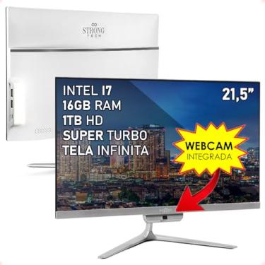 Imagem de Computador All In One Intel Core i7 16GB HD 1TB 21,5" Full HD 4 Núcleos Super Turbo Hdmi Strong Tech