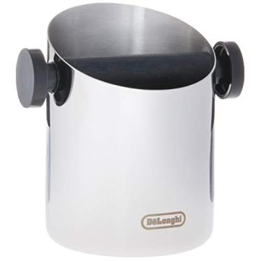 Imagem de De'Longhi Knock Box para grãos de café e café expresso, fácil e sem bagunça, barra removível e base antiderrapante, lavável na lava-louças, aço inoxidável, 10 cm de diâmetro