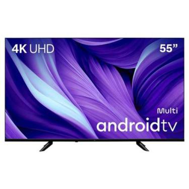 Imagem de Smart TV Multi 4K 55 Polegadas TL061M Android Com Espelhamento de Tela