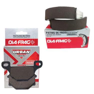 Imagem de Kit Pastilhas e Lonas de Freio Suzuki Intruder 125 Diafrag