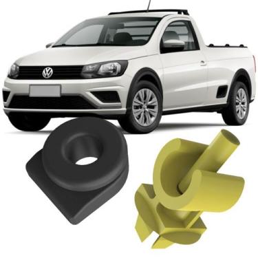 Imagem de Kit Grampos Presilhas Suporte Para Haste Vareta Capô Saveiro G7 2016 2