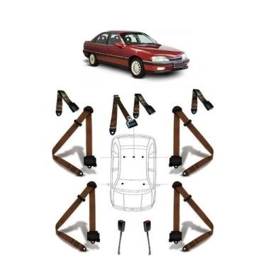 Imagem de Kit cinto de segurança COMPLETO para CHEVROLET OMEGA + fechos - HCML, 