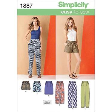 Imagem de Simplicity Calça feminina fácil de costurar, shorts e padrões de costura de saia da Karen Z, tamanhos 8 a 16