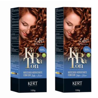 Imagem de Kit 2 Keraton Tonalizante Banho De Brilho Cobre - Kert