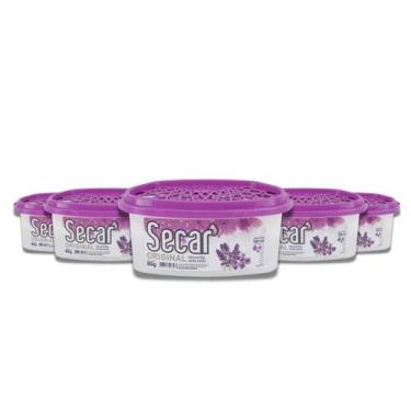 Imagem de Kit com 5 Anti Mofo Secar Original Lavanda 80g Desumificador Guarda Ro