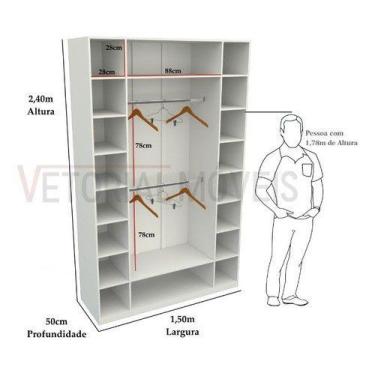 Imagem de Armário Colmeia Cabideiro M17 100%mdf (closet Expositor) - VETORIAL MÓ