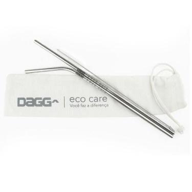 Imagem de Kit Canudos Eco Care De Aço Inox Metal Reutilizável Com Escova Para Li