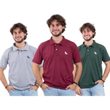 Imagem de Kit 3 Camisa Polo As Melhores Camisetas É Aqui Na Estilo Rei, Kit 2, B