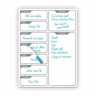 Imagem de Ímã De Geladeira Porta Recados Branco - Micro Oficina