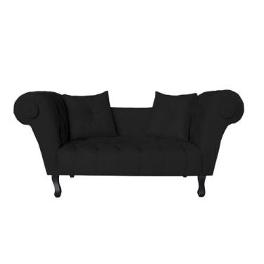 Imagem de Recamier Divã Namoradeira Dubai Belo Tok -suede, Preto