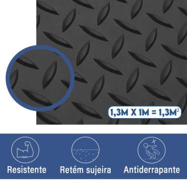 Imagem de Piso Laminado Antiderrapante Bus Prata 1,00 X 1,30 Mts Onibûs Tapete R