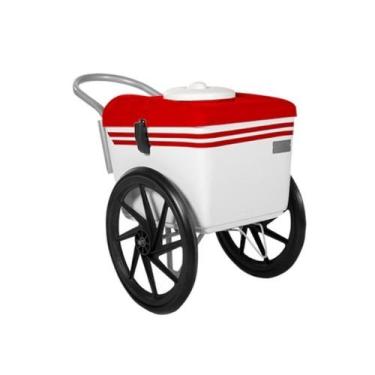 Imagem de Carrinho de Sorvete 300 Picolés T350 Thermototal, Branco e Vermelho