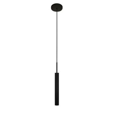 Imagem de Pendente Luminária Teto Tubo Sala Cama Cabeceira Preto 40Cm - Singleli