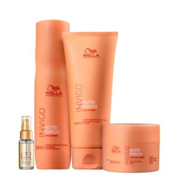 Imagem de Kit Enrich Shampoo, Cond, Másc e Oil Reflections - Wella - Wella Profe