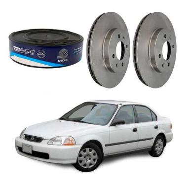 Imagem de Par Disco Freio Dianteiro Honda Civic 1.5 1.6 1997 A 2000 - MDS
