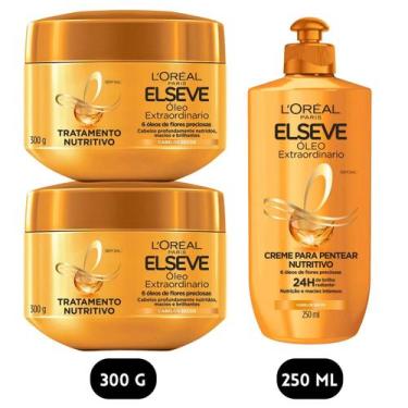 Imagem de Kit Elseve Oleo Extraordinario Loreal Paris Tratamento Nutritivo Pente