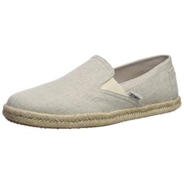 Imagem de TOMS Mocassim feminino redondo corda alpargata, jacquard, natural crosshatch, 38, Jacquard natural crosshatch, 38