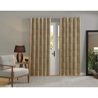 Imagem de Cortina Grande Jacquard para sala quarto 3 x 2,5 m Admirare, Fendi