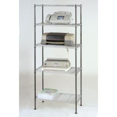 Imagem de Estante Aço 5 Prateleiras Cromada Aramada 180 Cm - MAXIME