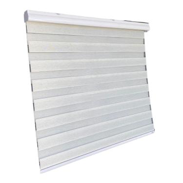 Imagem de Persiana Rolo Tecido Duplo Zebra C/Bandô Linho 160 L x 220 A