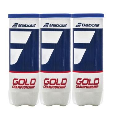 Imagem de Bola de Tênis Babolat Gold Championship  Pack com 3 tubos